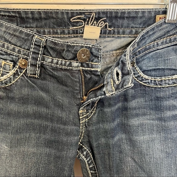 SILVER Jeans Pioneer Bootcut Size 27 Flap pockets - Picture 8 of 9